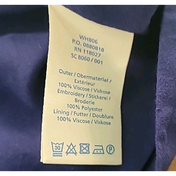 BODEN Blue Embroidered Dress – Women’s 2R – Classic Floral Elegance - Picture 8 of 9